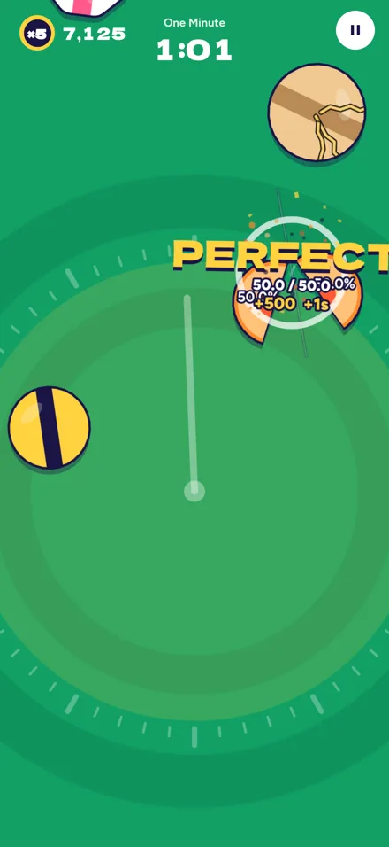 Arcade theme: a Perfect cut in One Minute mode